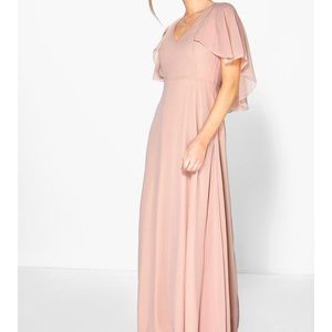 Boohoo Chiffon Cape detail Maxi Dress